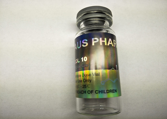 Ετικέτες φιαλιδίων Pharma 10ml Aus, αυτοκόλλητες ετικέττες ολογραμμάτων συνήθειας για τα εμπορευματοκιβώτια γυαλιού