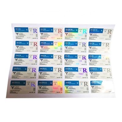 Φαρμακευτικές αυτοκόλλητες ετικέτες ολογράμματος γυάλινο φιαλίδιο 10ml