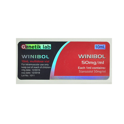 Προφορική ετικέτα μπουκαλιών χαπιών Winibol 50mg εργαστηρίων Genetik