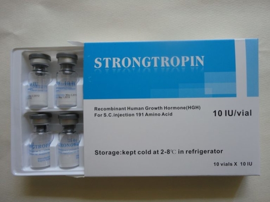 Κουτί φιαλιδίου Strongtropin 10iu HG 2ml με εκτύπωση φυλλαδίου