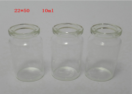 Διαφανές φιαλίδιο 10ml, γυάλινο ελαστικό πώμα σφράγισης για ένεση φιαλιδίου