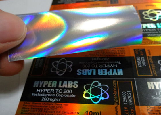 Glass Vial 3D Hologram Sticker Label Applied Anabolic vial 3ml 10ml 20ml Μπουκάλι