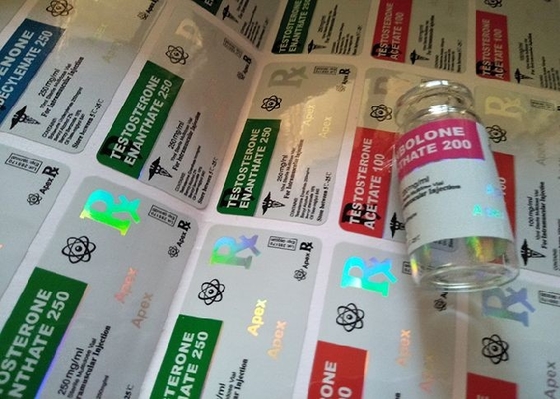 Φαρμακευτικό φιαλίδιο Ισχυρές αυτοκόλλητες ετικέτες 10 ml Hologram Vial Labels For Apex vial