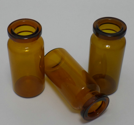 Φιαλίδια από καφέ γυαλί 10 ml με καπάκια και πώμα