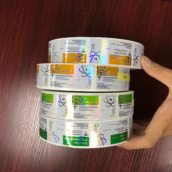 Φαρμακευτικό φιαλίδιο 10ml Ετικέτες Ολόγραμμα Laser Roll Labels Αυτοκόλλητα γυαλιστερό φινίρισμα