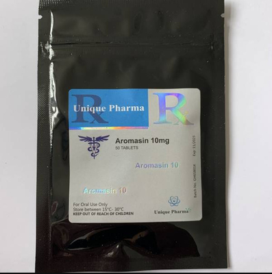 Μοναδικές Φαρμακευτικές Ετικέτες Aromasin 10mg Με Μαύρες Τσέπες Ζιπ Αλουμινίου
