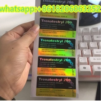 Ολόγραμμα Επίδραση λέιζερ Testos e 250 Ένεση Στεροειδή 10 ml Ετικέτες φιαλίδων