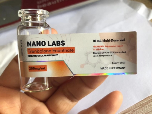 Δυνατά κόλλημα βινύλιο 10ml ετικέτες φιαλίδων για Testo E Brand Nano Labs με φως λέιζερ