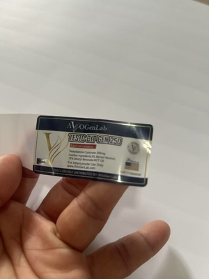 Νέο σχεδιασμό Ολογράμματος Δοκιμή Cyp 10ml Φιαλίδια Ετικέτες με χρυσές γραμμές Ετικέτες