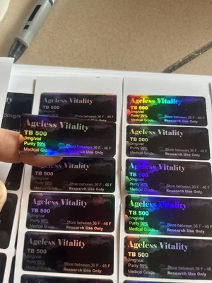 2 ml Ετικέτες φιαλιδίων με σemaglutide και Tirze  Patide για αποθήκευση πεπτιδίων σε υλικό χαρτί/ PET/ PVC