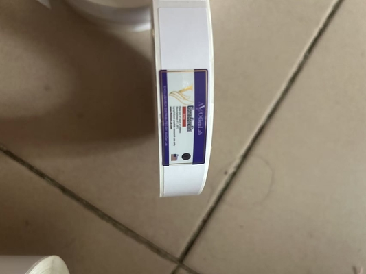 Ετικέτες φιαλιδίων 2 ml για διαφορετικά πεπτιδικά προϊόντα με στρογγυλό χρυσό έντυπο