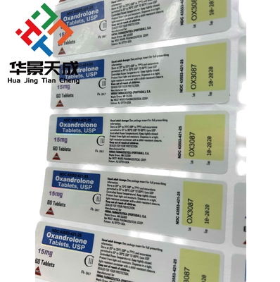 Anavar 5mg Πίλα Ετικέτα Φιαλίδας Ταμπλέτα Προφορικές Ετικέτες Ολογράμματα Υλικό Εκτύπωση Αδιάβροχο