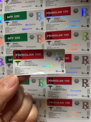 Sust 400 10ml Vial Labels With Laser PET Shinny Hologram Effect