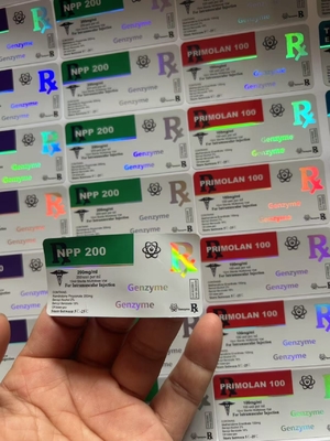 Sust 400 10ml Vial Labels With Laser PET Shinny Hologram Effect