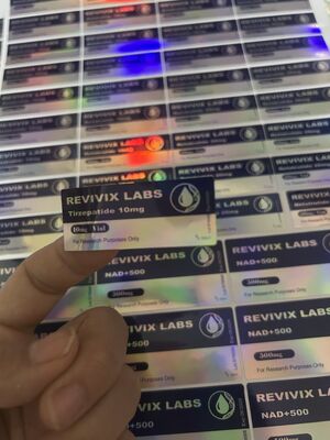 Ετικέτες φιαλιδίων πεπτιδίων Tirze  Patide 10mg για φαρμακευτική συσκευασία