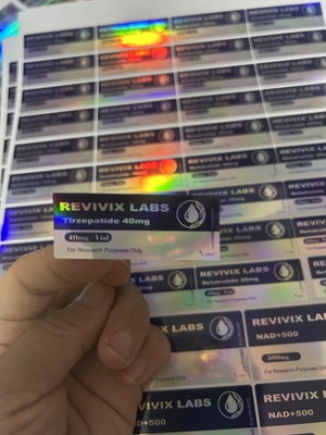 Ετικέτες φιαλιδίων πεπτιδίων Tirze Patide 10mg για φαρμακευτική συσκευασία