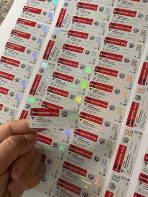 Σεμαγλουτίδη 1 mg Ετικέτες 5x2cm Ολογράμμο Επίδραση Λέζερ 2ml 3ml Φιαλίδια Ετικέτες