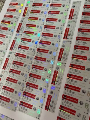 Σεμαγλουτίδη 1 mg Ετικέτες 5x2cm Ολογράμμο Επίδραση Λέζερ 2ml 3ml Φιαλίδια Ετικέτες