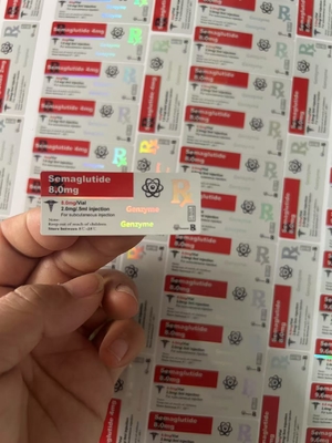 Σεμαγλουτίδη 1 mg Ετικέτες 5x2cm Ολογράμμο Επίδραση Λέζερ 2ml 3ml Φιαλίδια Ετικέτες