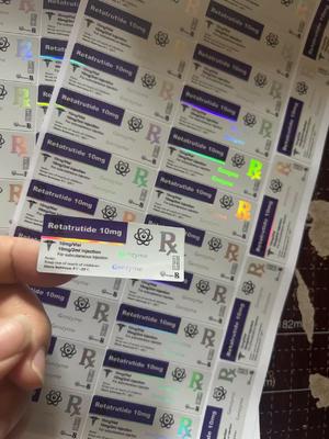 Ετικέτες φιαλίδων εμβολιασμού Retatrutide 30 mg 2 ml για υποδόρια ένεση