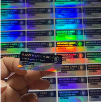 Ετικέτες φιαλιδίων ρετατρουτίδης 10mg με προσαρμοσμένο λογότυπο και σχέδιο, 3ml