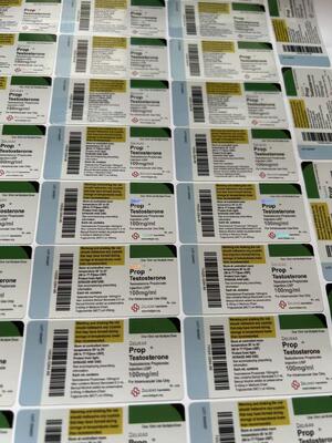 10 Ml Little Glass Vial Labels For Test  Cyp