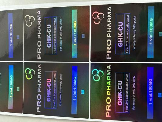 Mots-c 10mg ετικέτες σακούλας με PET ολογραφικό λέιζερ