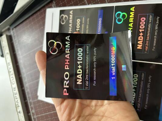 Mots-c 10mg ετικέτες σακούλας με PET ολογραφικό λέιζερ