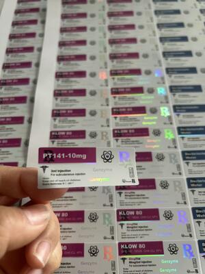 PT141 10MG Small Vials Labels