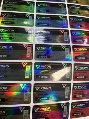 Τολμηρές ετικέτες για φιαλίδια 300 10 ml με λαμπερό αποτέλεσμα