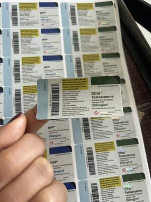 Tre Acetate 100 mg 6x3cm Κατάλληλο για φιαλίδια γυαλιού 10 ml