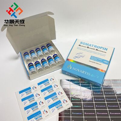 Somatropin Hgh 100iu Ετικέτες και κουτί με 10 φιαλίδια