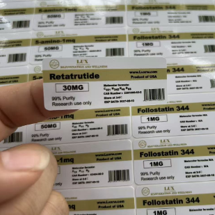 Retatrutides 5mg Λευκά φιαλίδια μικρού PVC Ετικέτες