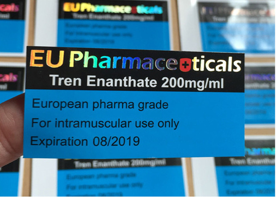 Ετικέτες φιαλιδίων Enanthate 200mg Tren με το λογότυπο λέιζερ που σφραγίζεται
