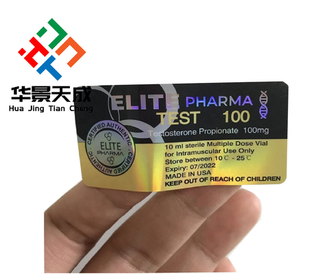 Test Enanthate 250 Vial Labels vial Packing with Laser Glossy