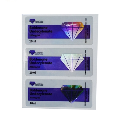 Ετικέτες φιαλών ολογραφικού φιαλιδίου , Διαφορετικές ονομασίες προϊόντων Χρώματα Ετικέτα φιαλιδίου 10ml