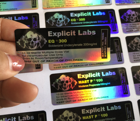 Αδιάβροχο φιαλίδιο 10ml Labels 4C Full Color For vial Pharmaceutical