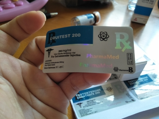 Ολογραφικές ετικέτες φιαλιδίων γυαλιού Equitest 10Ml με τη στιλπνή ελασματοποίηση PP