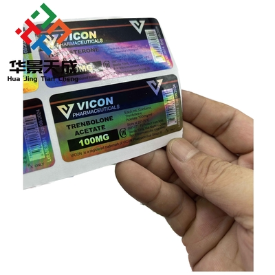 Κόκκινες και πράσινες προσαρμοσμένες ετικέτες φιαλιδίων για ακριβείς λύσεις επισήμανσης