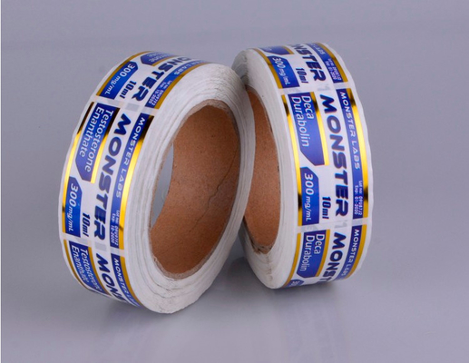 Φαρμακευτικό φιαλίδιο Ετικέτες φιαλιδίου Clear Bright Color Gold Stamped Effect