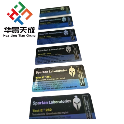 Ετικέτες φιαλιδίων υψηλού γυαλιού με πλήρη χρωματική ψηφιακή εκτύπωση 2.5 χιλιοστών πάχος