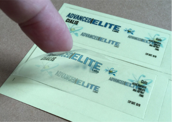 10ml σαφές διαφανές PVC ετικετών μπουκαλιών ιατρικής φιαλιδίων με τη UV εκτύπωση