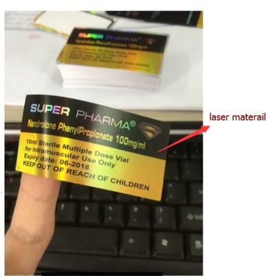 Αδιάβροχα 10ml ετικέτες φιαλίδων Gen Pharma Design Για γυάλινα μπουκάλια Μετακίνηση Ολογράμματος Ιατρική