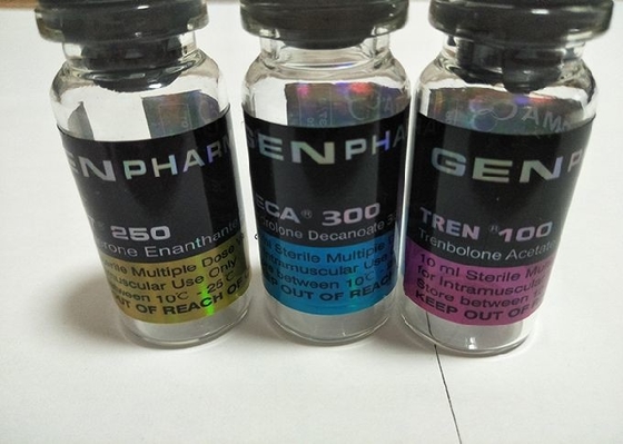 Το διάφορο φιαλίδιο γυαλιού GEN PHARMA 10ml ονομάζει DECA/τη ΔΟΚΙΜΉ Ε 300 αυτοκόλλητες ετικέττες φιαλιδίων λέιζερ