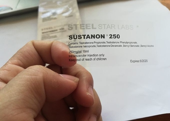 Σαφείς τυπωμένες αυτοκόλλητες ετικέττες ετικετών φιαλιδίων 10ml 23 * 60 χιλ. για Muscledevelop