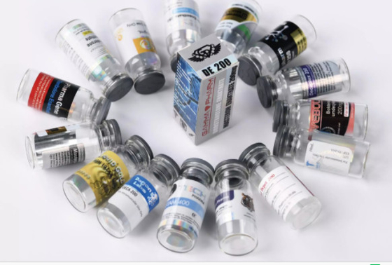 Λάμψη Λάμψη Πολυδοσολογικά 10 ml ετικέτες φιαλιδίων για τετραγωνικά δοχεία Sharpe Nan Drolone Decanoate Glass