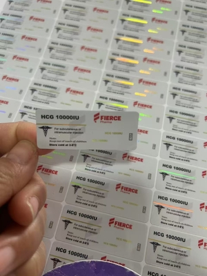 Προσαρμοσμένες ετικέτες γυάλινου φιαλιδίου για HCG 10000 και άλλα πεπτιδικά προϊόντα