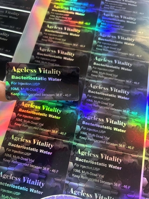 10 ml Βακτηριοστατικό νερό Ετικέτες αιθέριας ύλης Αποστειρωμένα γυάλινα φιαλίδια Ετικέτες