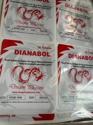 Διανοητικές ετικέτες Dianabol για το The Dragon Pharma με υδατοασφαλές PVC