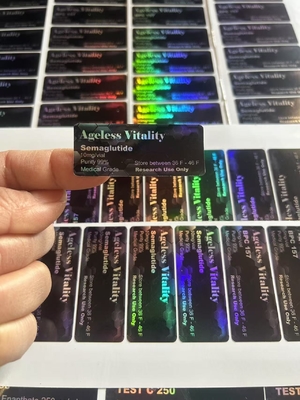 2 ml Ετικέτες φιαλιδίων με σemaglutide και tirzepatide για αποθήκευση πεπτιδίων σε υλικό χαρτί/ PET/ PVC